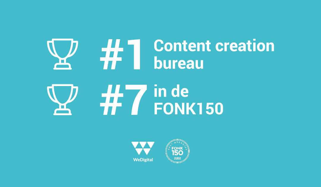 WeDigital is #1 Content Creation Bureau in FONK150