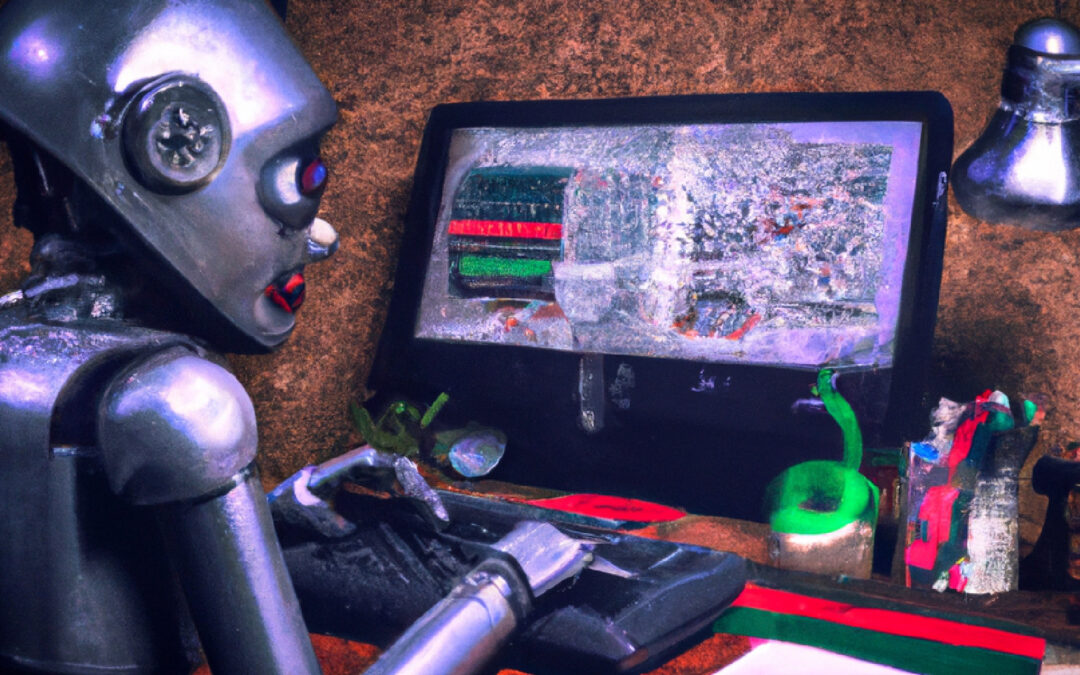 robot op de computer