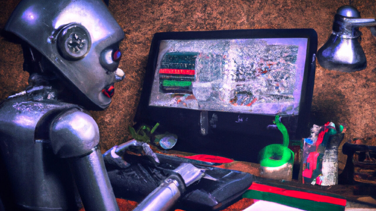 robot op de computer
