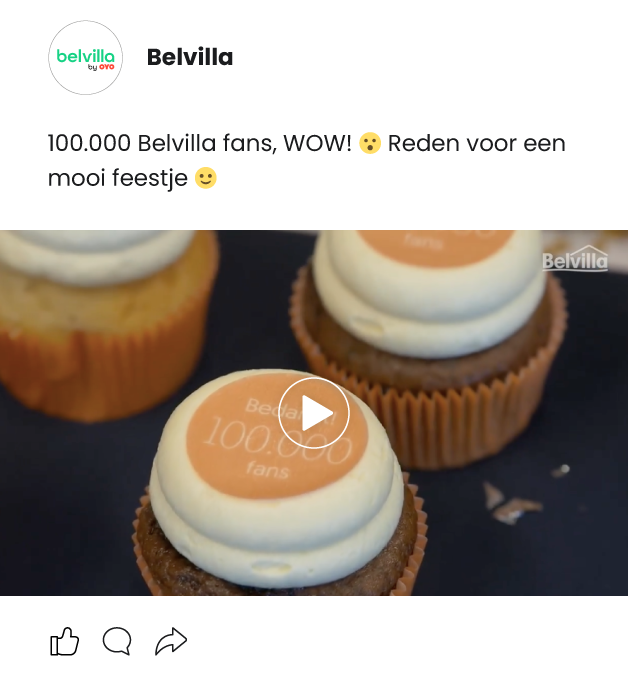 Belvilla 100k fans Facebook